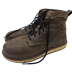 KEEN Utility San Jose 6 Waterproof Brown Leather Steel Toe Work Boots Mens 10.5D